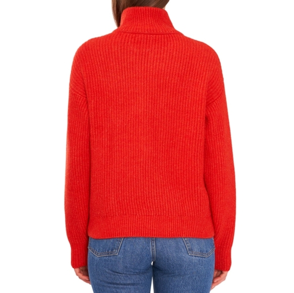 Vince Camuto Womens Half Zip Pullover Sweater Size XL Crossfire (Orange) - Picture 2 of 5